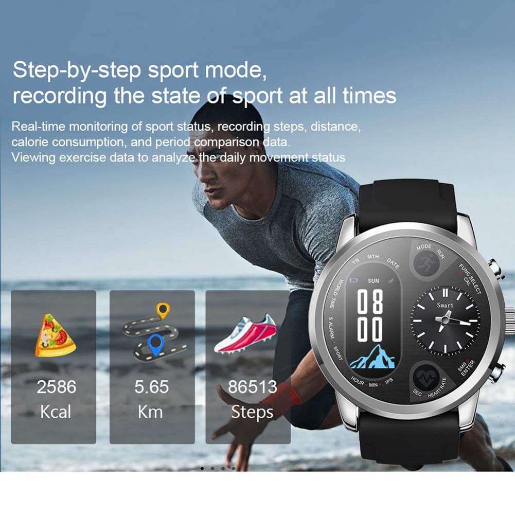 Smart Watch da Uomo Premium Orologio Sportivo E da Lavoro Display HD Braccialetto Intelligente Monitoraggio del Sonno Impermeabile modalità Multi-Sport