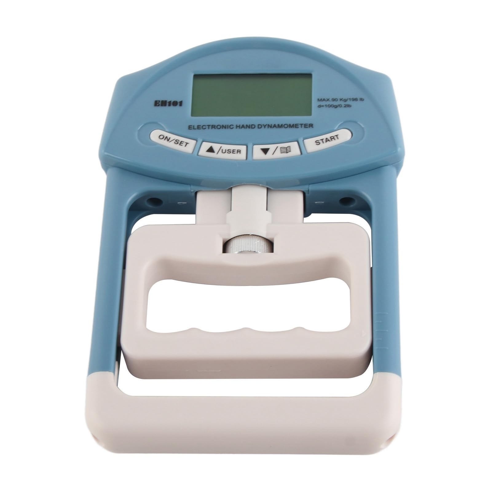 Hidyliu Dinamómetro de Mano Electrónico, Probador de Fuerza de Agarre Digital Ajustable para Deportes, Uso Doméstico, Material ABS