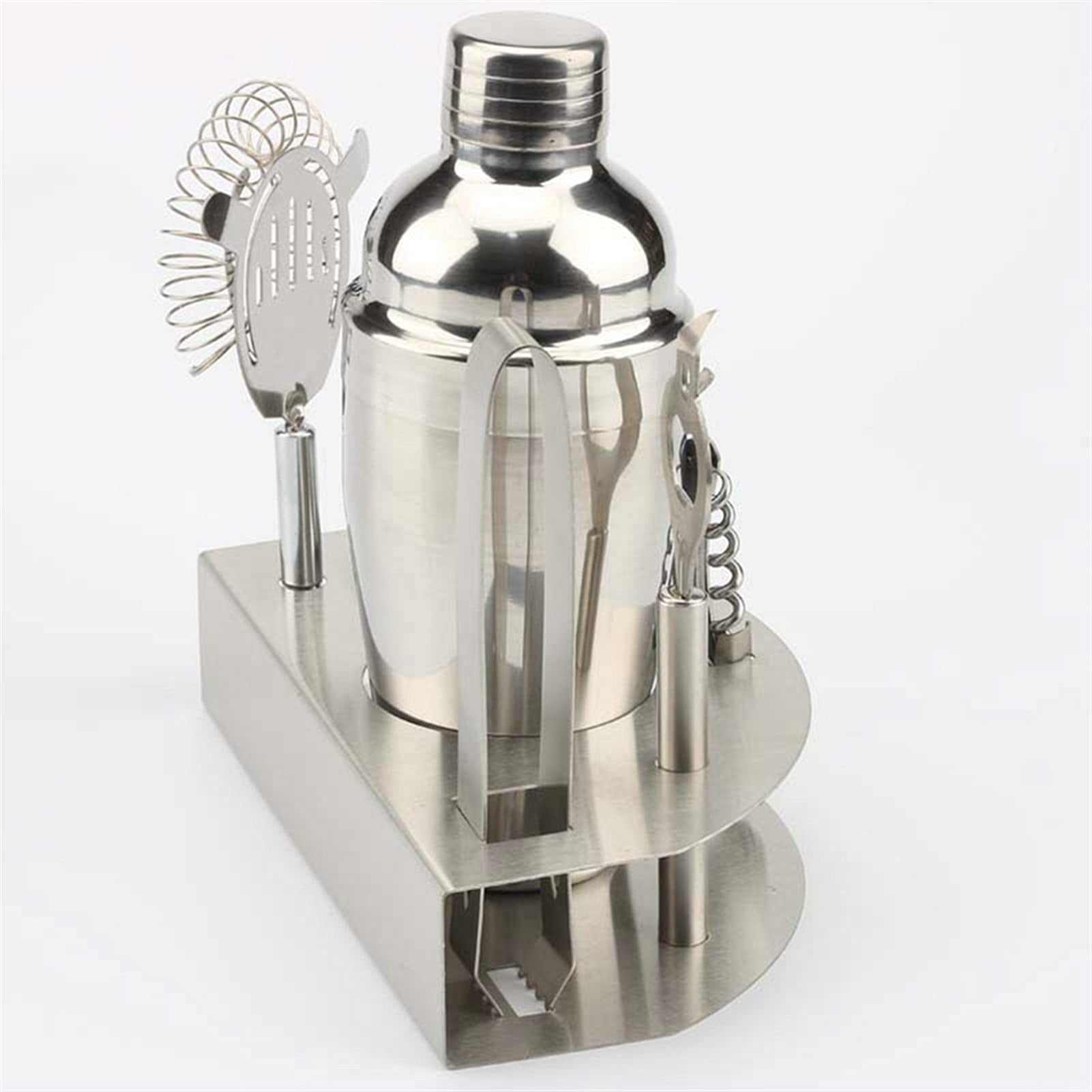 Juego de Coctelera 55 0ML Coctelera de cóctel Sistema de Acero Inoxidable Coctelera Shaker Set Abrey Mezcler Bar Wine Professional Bar Herramientas Principiantes Agitador de Cócteles