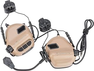 Evike Earmor M32H MOD3 Tactical Communication Hearing Protector for ARC FAST MT Headpros (Color: Tan) - Evike