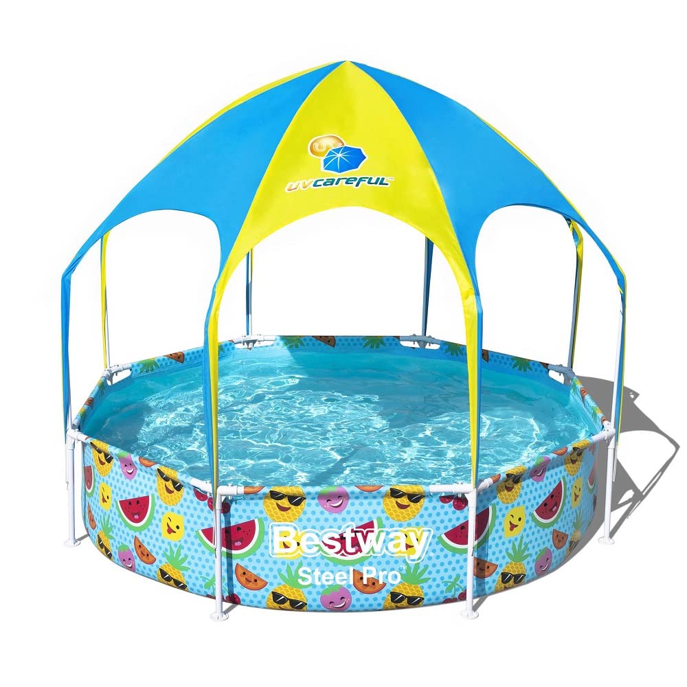 Bestway 56432 - Piscina Desmontable Tubular Infantil Splash-In-Shade con Parasol 244x51 cm