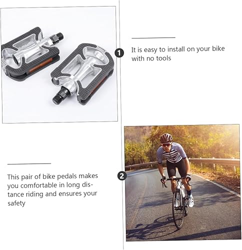 Miniatura 5 de Happyyami 4 Pcs Bicycle Pedal MTB Pedals Bike Aluminum Alloy Accessories