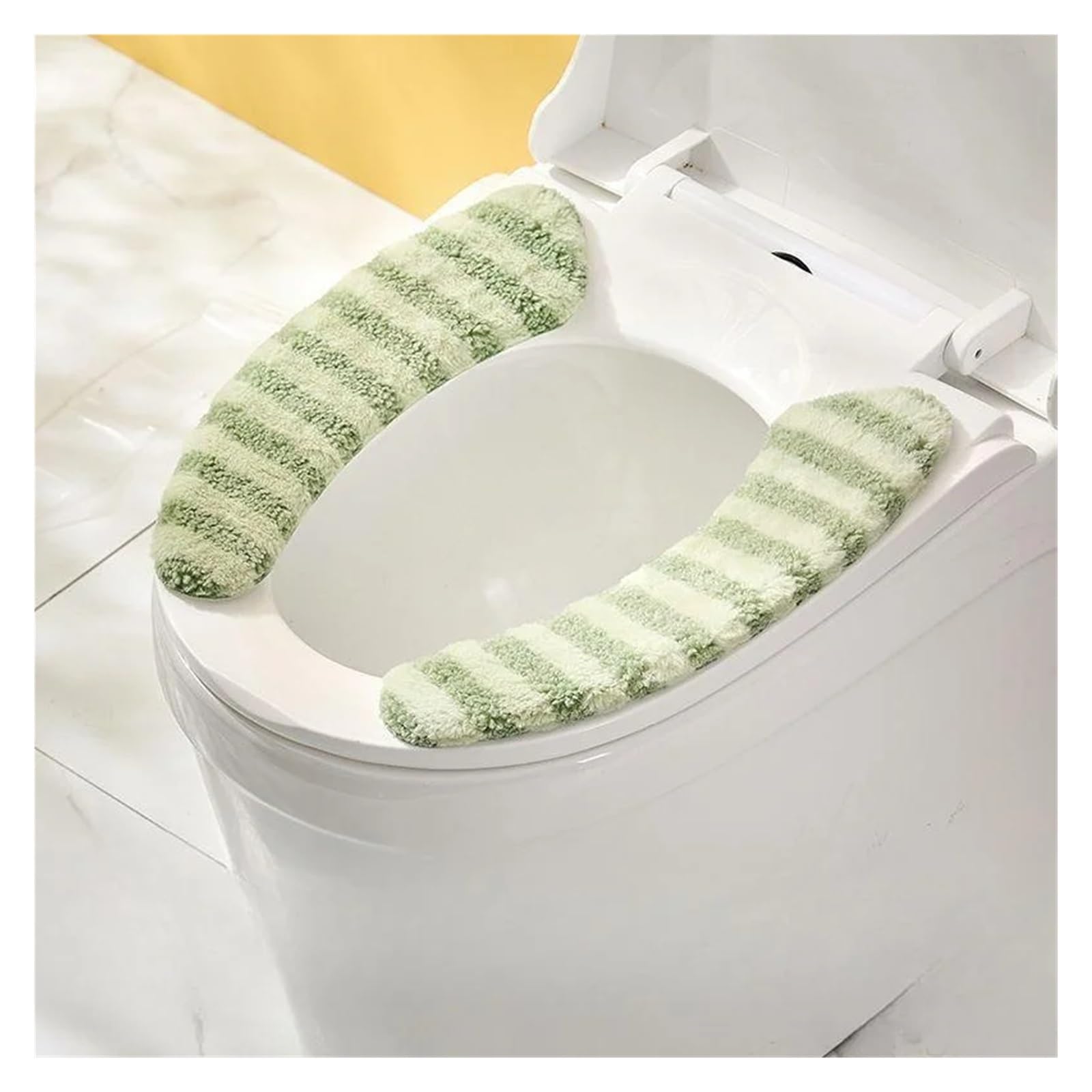 MZSKLW Padded Toilet Seat Toilet Seat Cushion Cover Washable Soft Warmer Thickened Mat(Green)