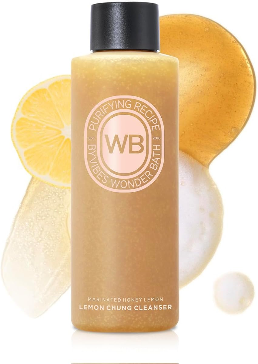 BYVIBES Wonder Bath Lemon Chung Bubble Cleanser 6.76 Fl Oz | Gentle BHA PHA LHA Foaming Face Wash for Oily & Combination Skin, Exfoliating Gel to Foam Cleanser, Daily Korean Skincare