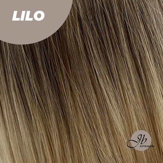 Miniatura 6 de LILO - Peluca rubia de raíces oscuras de 25 pulgadas, con flequillo, larga y rizada, sin pegamento, para mujer, pelucas sintéticas naturales para