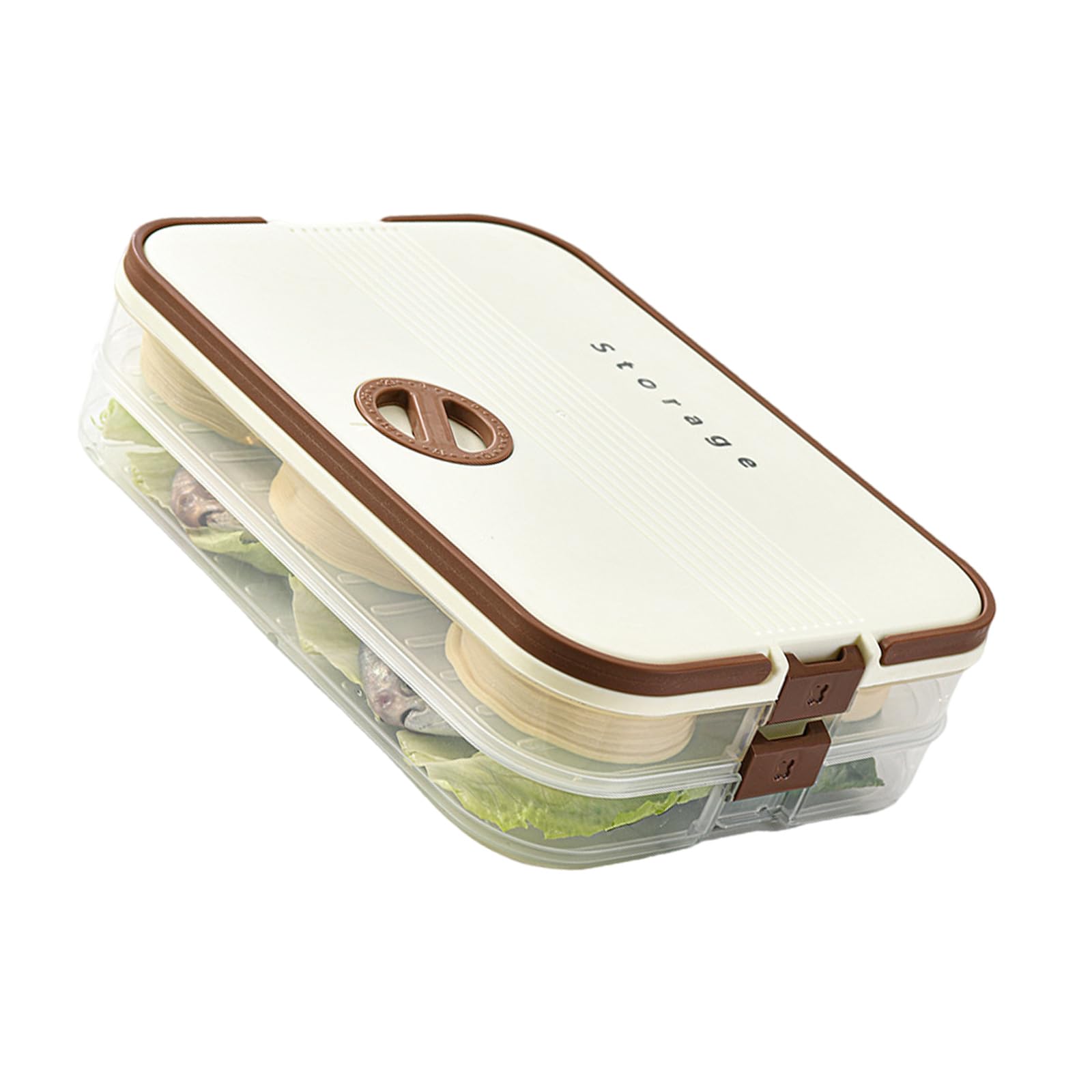 Elnwnnkc Stackable Dumpling Storage Box with Date Timer for Freezer Use Clear Food Container Set for Kitchen Organization Kitchen Storage Solution