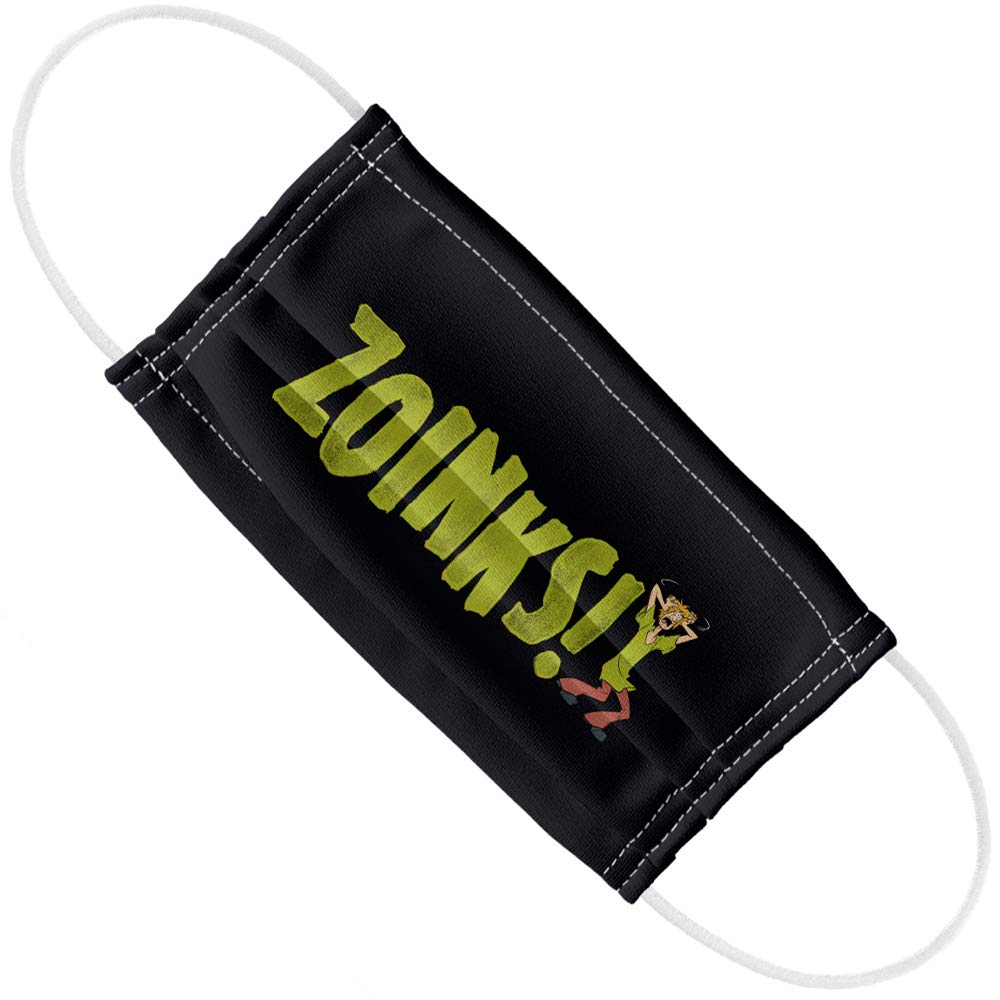 Popfunk Scooby-Doo Zoinks 1-Ply Reusable Face Mask Covering with Adjustable Nose Wire, Unisex