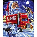Sunnay 5D Diamant Full Malerei, Weihnachten Kleines Mädchen Schlitten Geschenk Diamond Painting Zeichnung DIY Stickerei Kreuz Stich Diamond Dekoration Stickerei Gemälde (Cola Santa, 30 * 40cm)