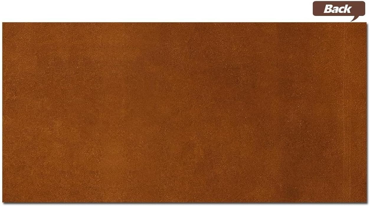 Genuine Cowhide Leather Brown Color 12'' X 24" Sheets for Crafts 1.8-2.0 mm Thickness Pre Cut Pieces for Tooling, Art, Sewing, Hobby for Cutting and Engraving Machines