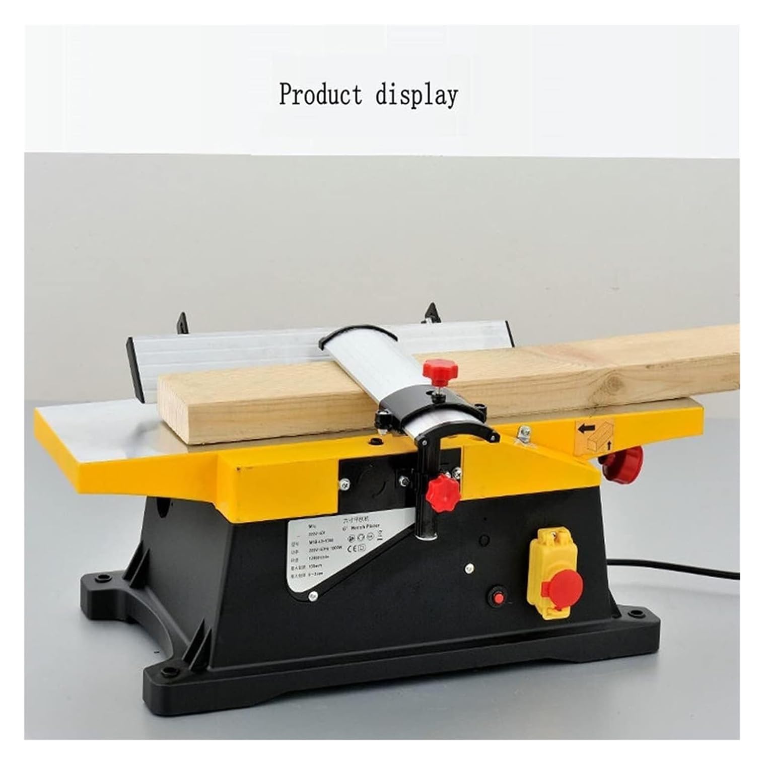 Junta de 6 pulgadas, cepilladora de madera de 1800W, velocidad de 12000RPM, control de profundidad de 3 mm, superficie de precisión para proyectos de unión profesionales y de bricolaje, diseño compact