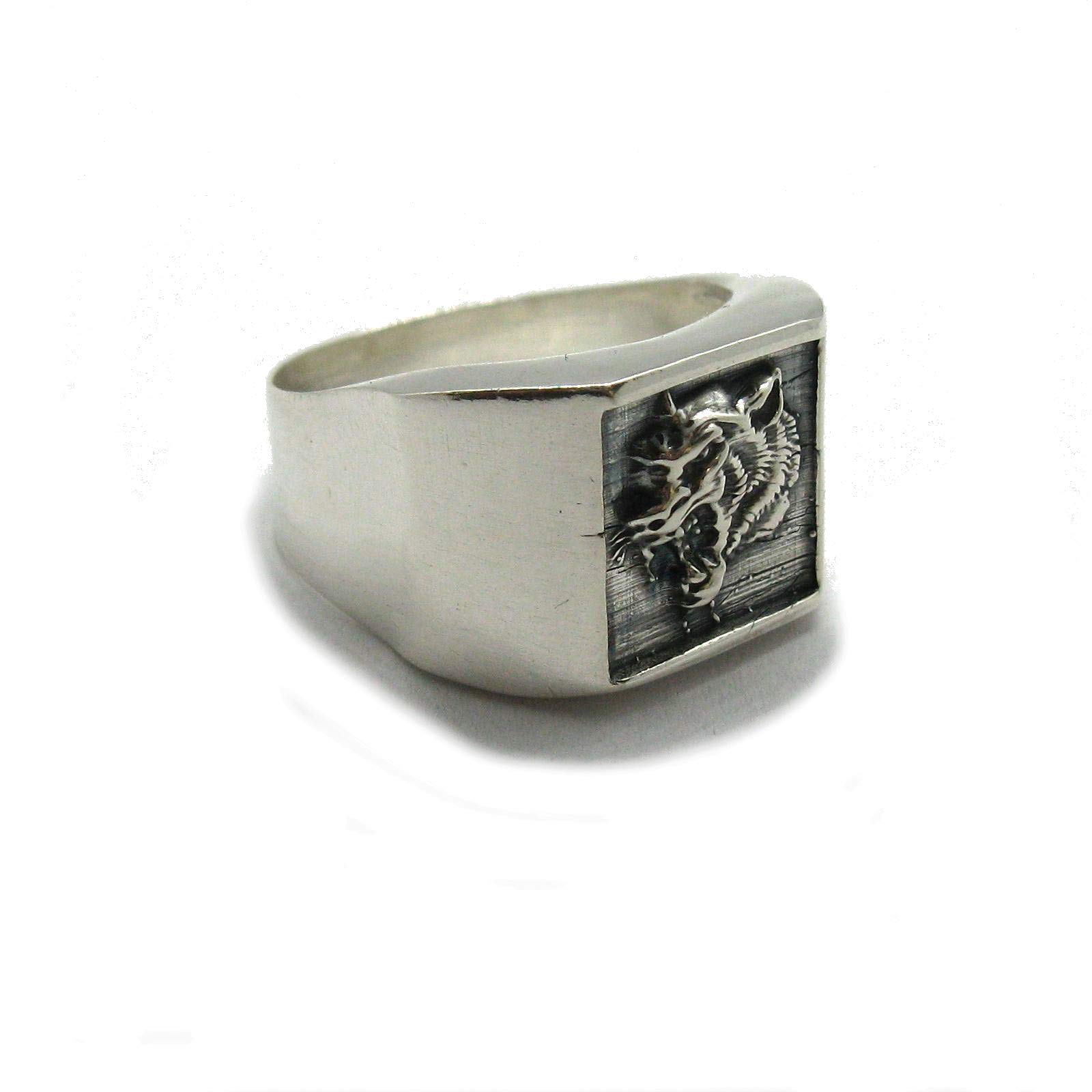 Sterling silber herren ring solide 925 Wolf R001851