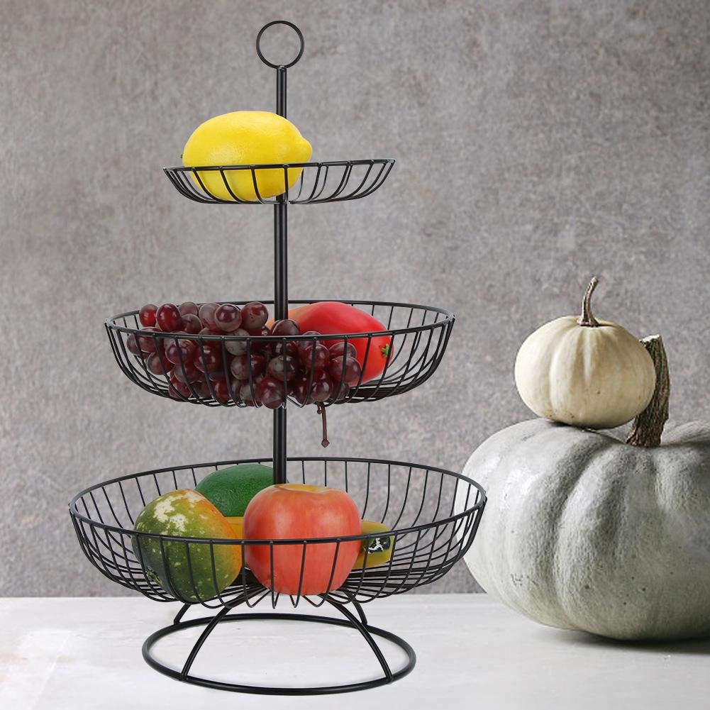 plateau à fruits, Assiette de fruits à 3 niveaux(Gray)