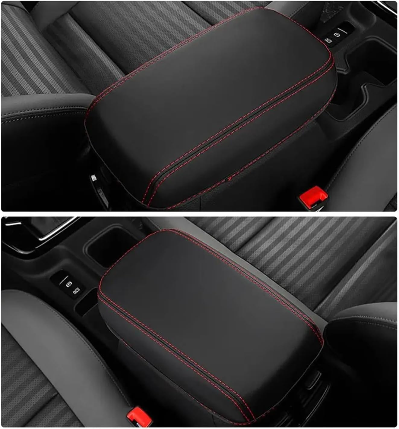 Car Armrest Box Cover Compatible with Hyundai Kona Hybrid/Kona N-Line 2018-2022 Central Control Armrest Box Pad Auto Kona Accessories