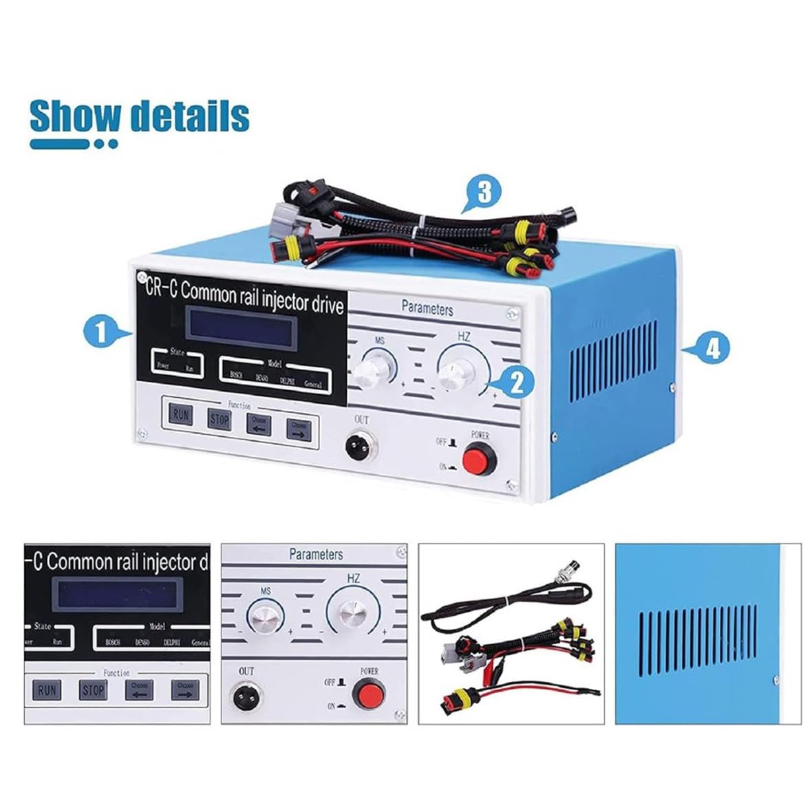 Kit De Compresión para Comprobador De Inyectores Diésel, Comprobador De Inyectores Common Rail, Detector Multifuncional para Comprobador Electromagnético De Inyectores Di,