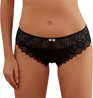 NHNKB Sexy Fashion Lace Underwear Lace Trousers Lace Underwear with Low Waist Boxer Shorts Women's Underwear Black High Waist Underwear for Women