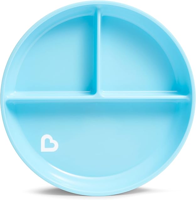 Munchkin Stay Put Divided Suction Plate, Blue
