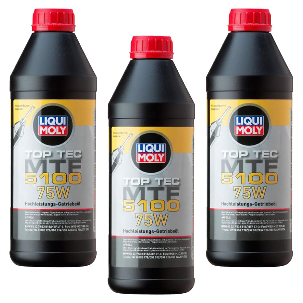 LIQUIMOLY 20842 KIT PROMO 3 LITRI OLIO SPECIFICO PER CAMBIO MANUALE O AUTOMATICO 75W AD ALTE PRESTAZIONI. TOP TEC MTF 5100 AD ALTE PRESTAZIONI.