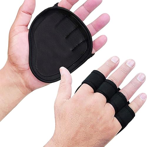 Miniatura 3 de VICASKY Non-Slip Barbell Palm Guards with Finger Rings Lifting Gloves for Weightlifting and Gym Training Comfortable Sweat-Resistant Grip Pads for