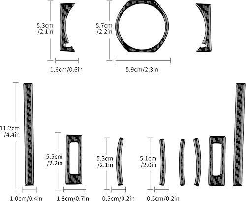 Miniatura 2 de AIRSPEED Cubierta de ventilación para consola central de control remoto Lexus RC300 RC350 RC200T 2015-2018, negro