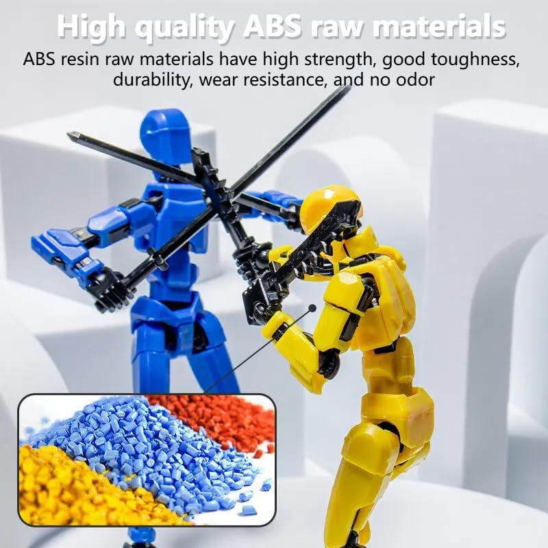 Image of Assembly Completed Titan 13 Action Figures Set,3D Printed Multi-Jointed Movable Nova 13 Robot T-13 Lucky 13 Collectible Figurines Model for Desktop Decor Gift (Black)