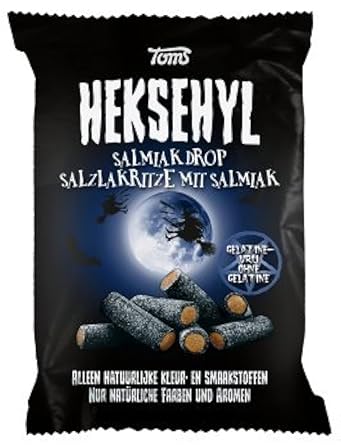 Licorice in Bag - Pingvin Tom Heksehyl Zout Zoute Salmiak Staafjes/Salty Sticks Filled with Salmiak,10.6 oz