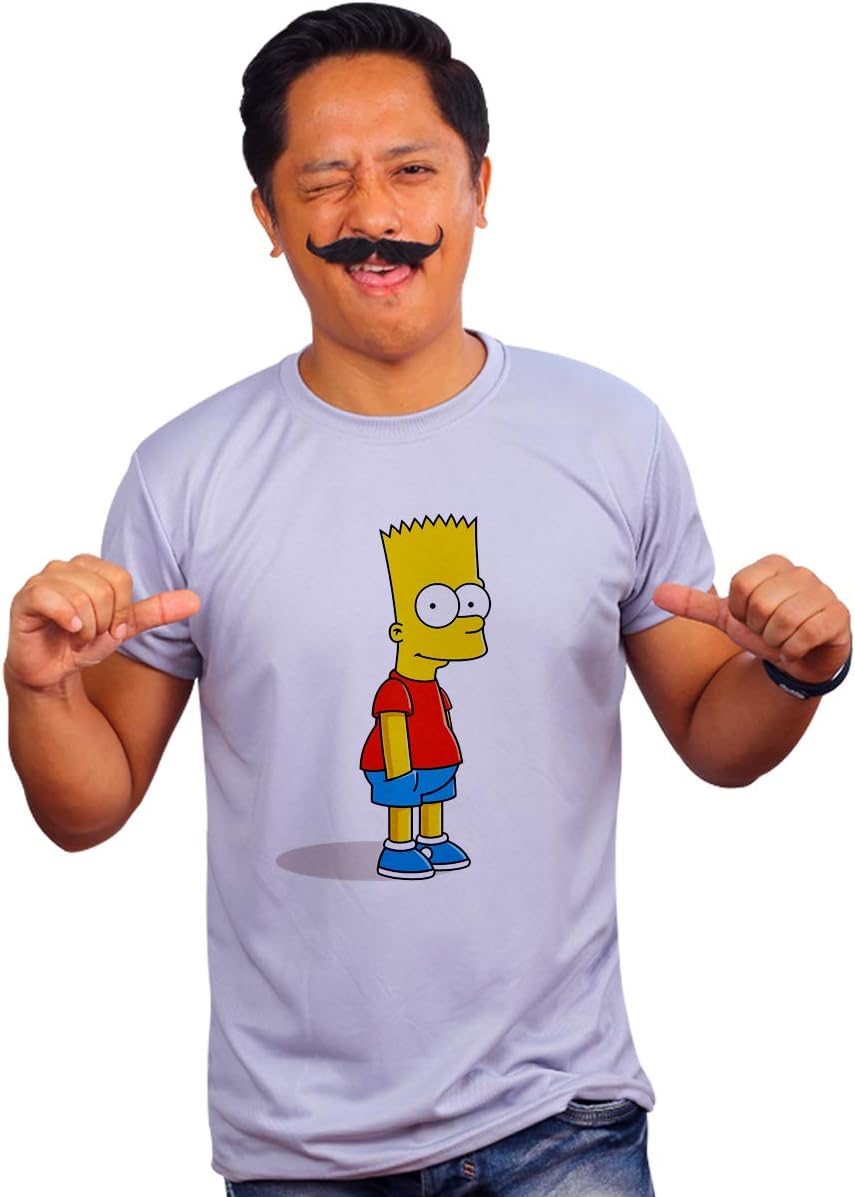 Mooch WaleBart Simpson Grey Quick-Dri T-Shirt for Men