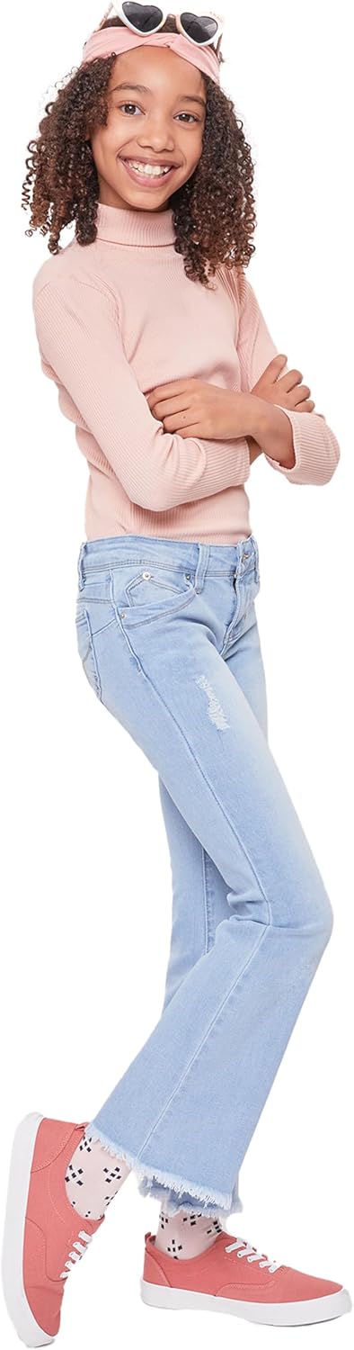 YMI Girls' YMI Jeans Girls Sustainable Wannabettafit Frayed Flare Jeans