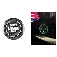 Vista 1 de Botón de arranque de fibra de carbono compatible con Corvette C8 2020 2021 2022 2023 2024 2025 2026 (negro)