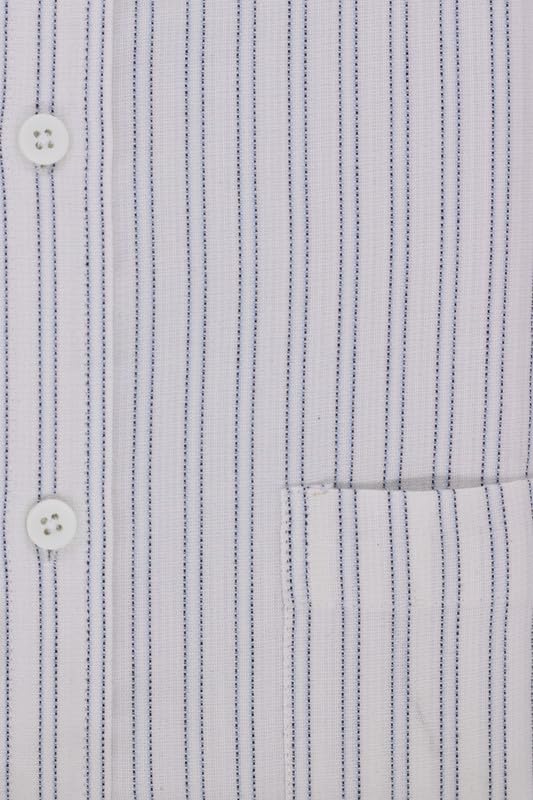 Image of 7-DAYS Men's Premium Striped Shirt - 100% Cotton, Tailored Fit (Between Slim & Regular), Full Sleeve, with Pocket - Smart Office & Casual Look