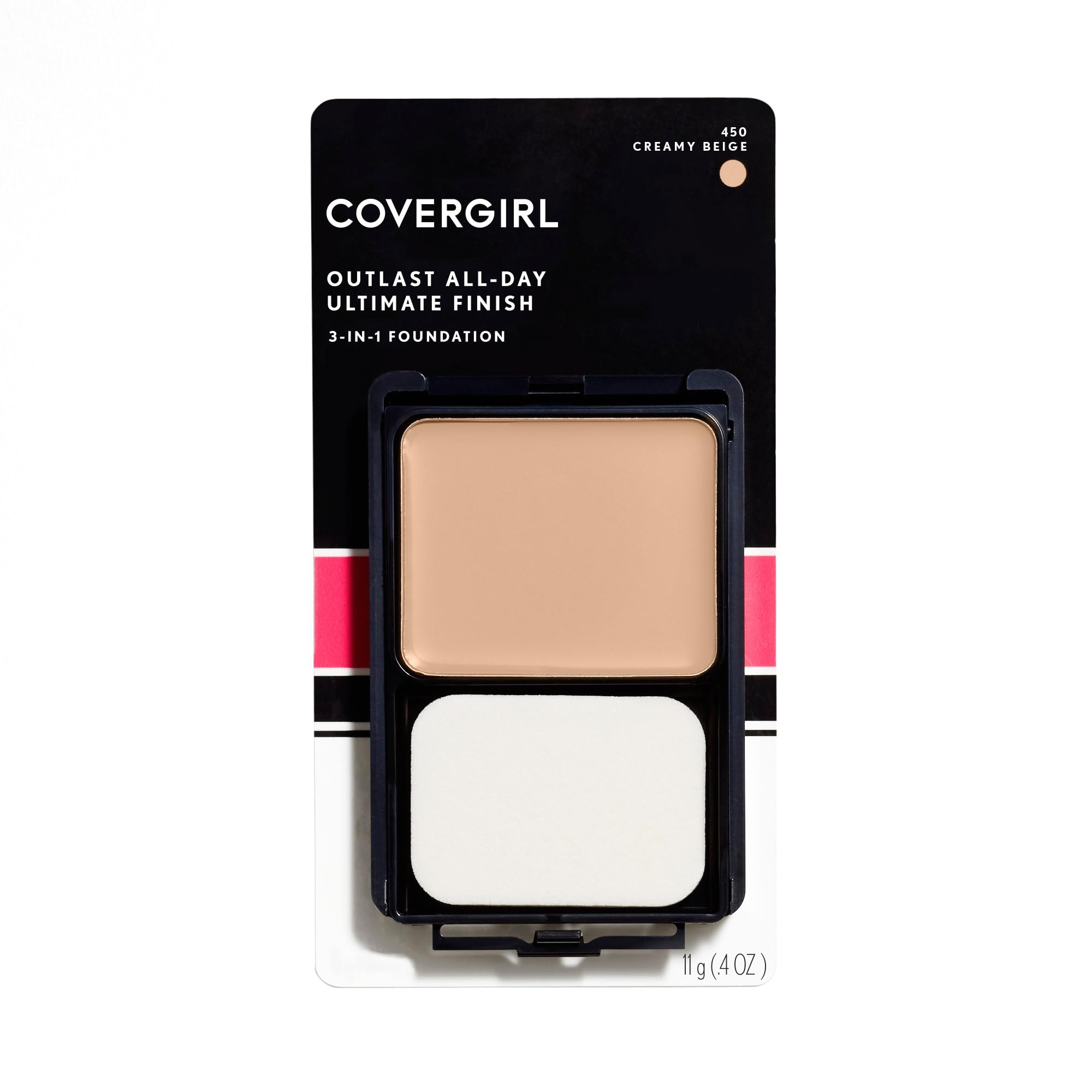 COVERGIRL Outlast All-Day Ultimate Finish Foundation, Creamy Beige, 0.4 Ounce (Pack of 1)