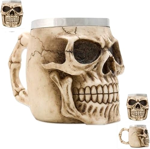 Taza de cocina de Halloween con calavera de esqueleto humano