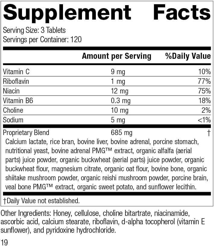 Standard Process - Drenamin - Supports Immune System Function, Energy Production, and Balanced Mood - 360 Tablets