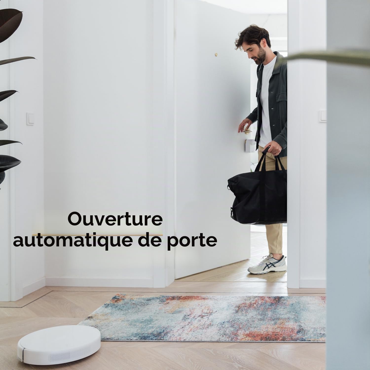 Nuki Smart Lock (2023), 4th Generation, Smart Door Lock with Mat for Keyless Access without Conversion, Electronic Door Lock That Turns Smartphone into a Key White, 221002