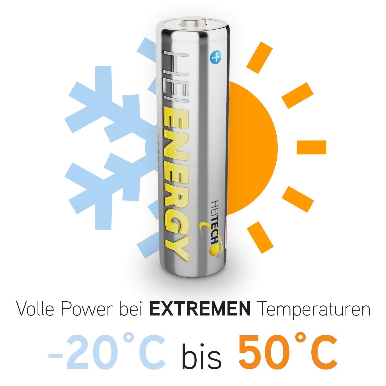 HEITECH AA Mignon 2000 mAh 1,2 V NiMH certificato TÜV 16 pezzi – Batterie ricaricabili con bassa autoscarica – Batterie per dispositivi ad alto consumo energetico