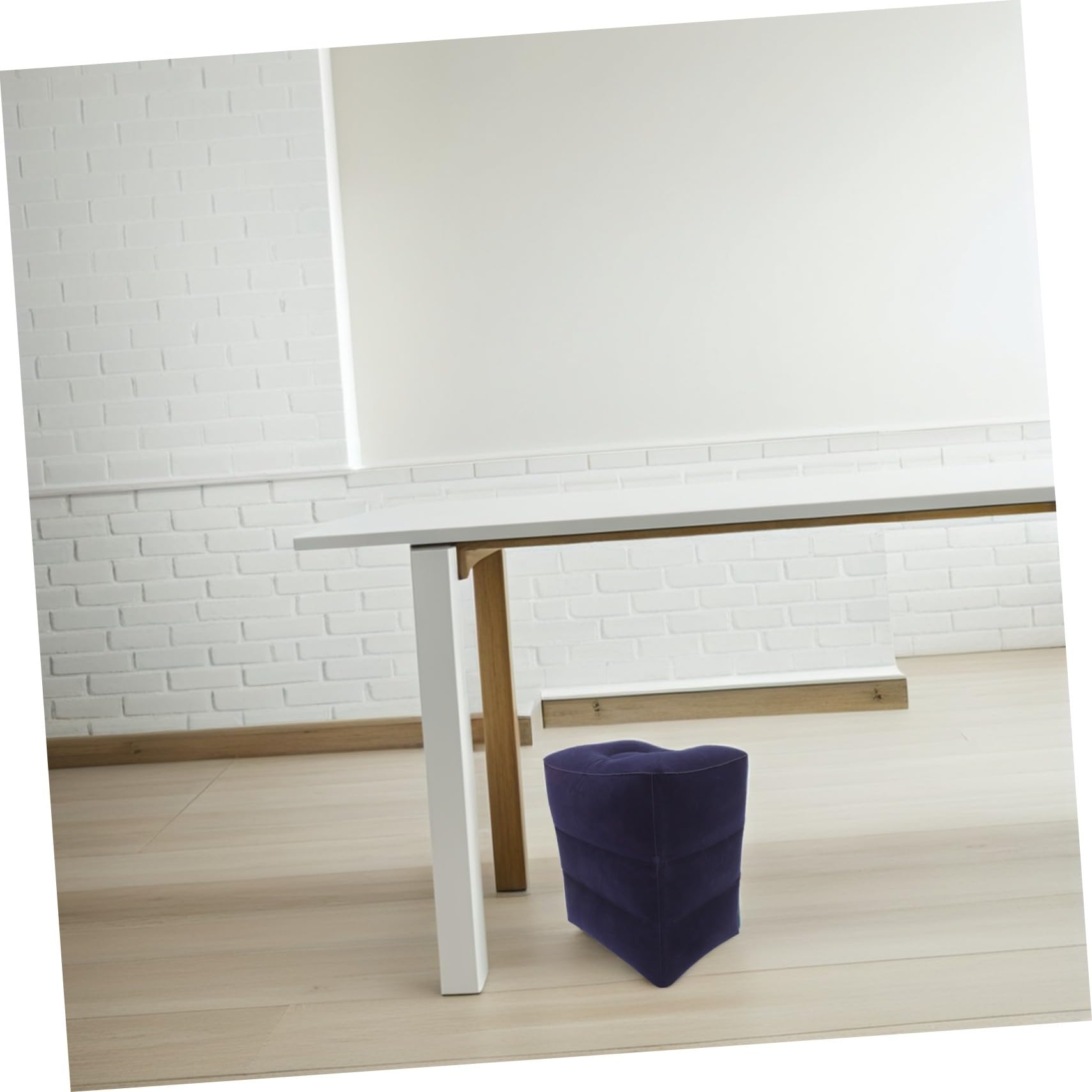 Holibanna Reposapiés Inflable Portátil de PVC Forro de Felpa para Viajes Aéreos y Oficina Ergonómico y Ajustable