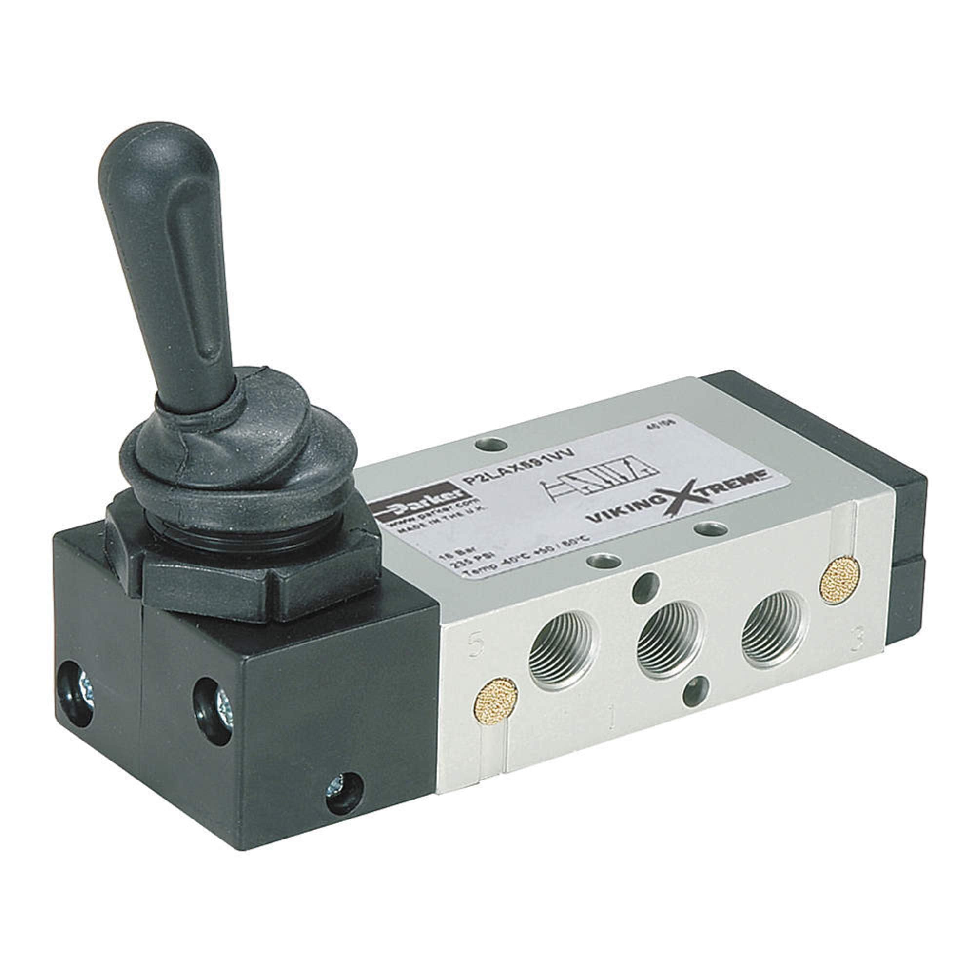 Parker Hannifin P2LAX69111 Manual Air Control Valve, 4-Way, 1/8in NPT