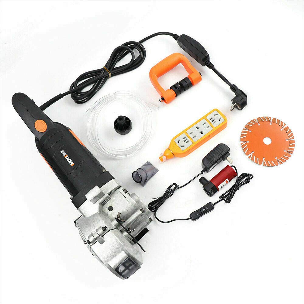 Herramienta de corte para muros, 4800 W, excavadora eléctrica de pared, con bomba de agua, 360 grados de profundidad, 42 mm, ranura para pared, bomba de agua con hoja de sierra