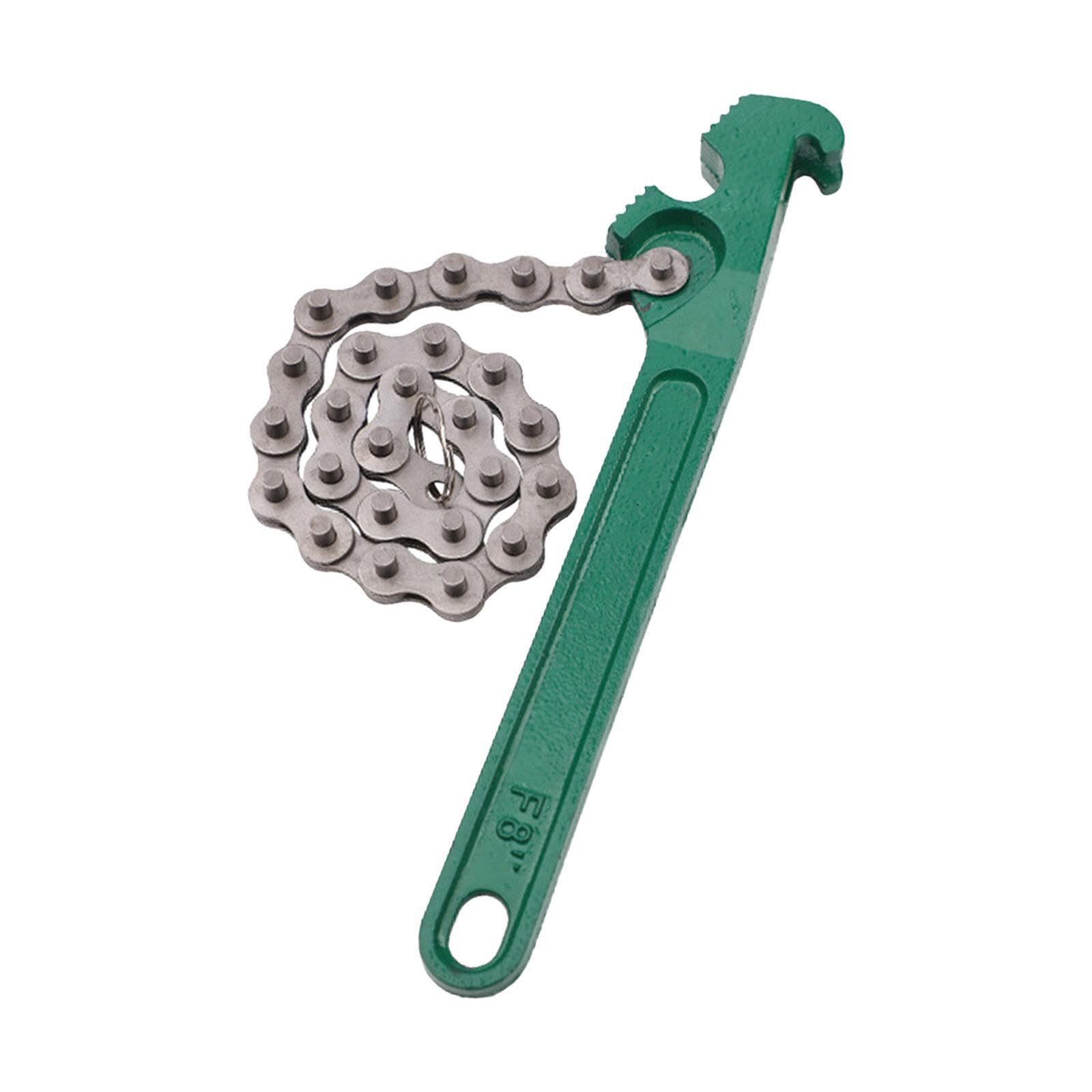 TWISAXC Strap Opener Wrench Automotive Repair Tool Non-Slip Handle Adjustable Features All Needs Wrench is Made of High Carbon Steel.Grips Tightly Without, with Chain, 8 inch
