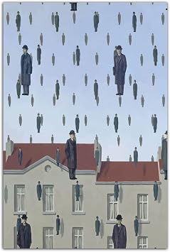 QUNYAAE Rene Magritte Painting Whimsical Surreal Art Canvas Art Poster and Wall Art Picture Print Modern Family bedroom Decor Posters 12x18inch30x45cm-Unframed