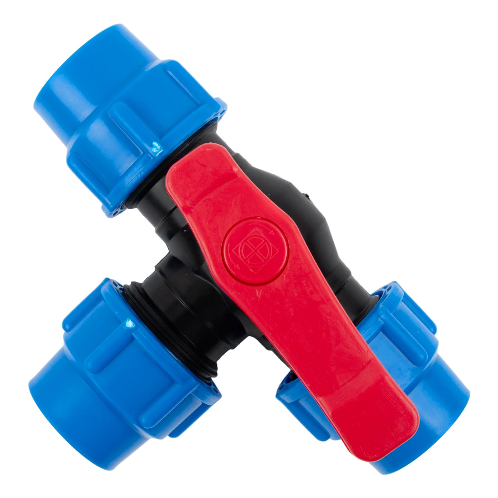 Desviador de grifo de tubería de polietileno de 20/25/32/40/50 mm, válvula de bola de 3 vías, accesorios de agua de riego de jardín (25 mm)