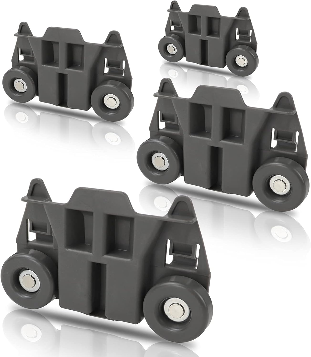 4 Packs Upgraded W10195417V WPW10195417V Dishwasher Lower Wheels Replaces For kitchen-aid whirlpool kenmore Dishwasher Rack Roller WPW10195417V W10195417 PS11750057