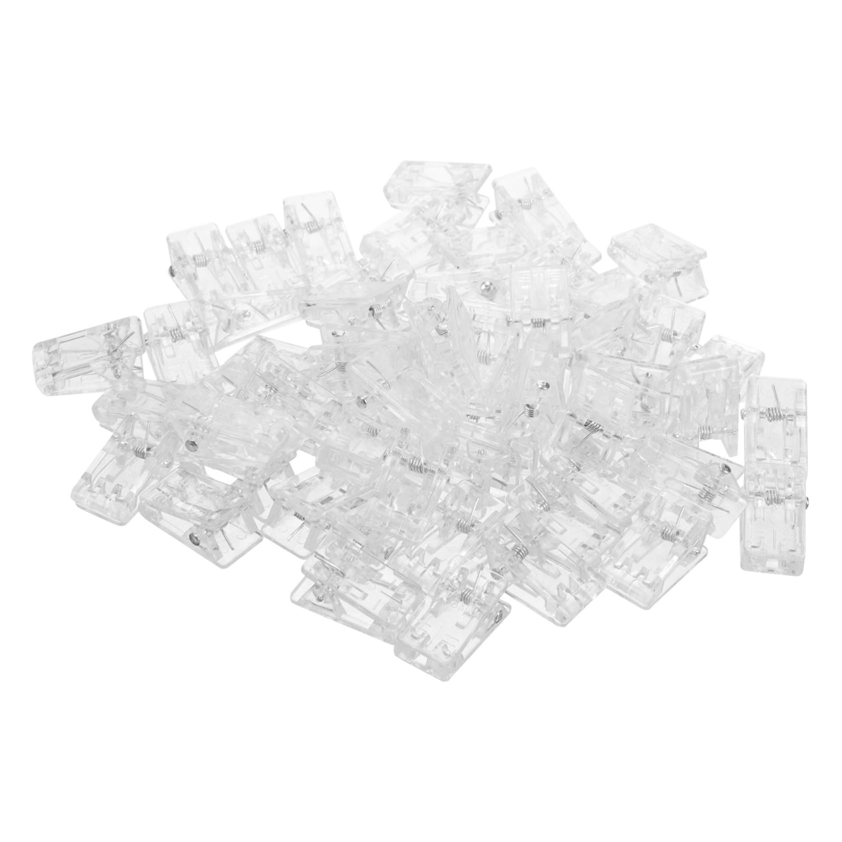 5 Sätze Transparenter Ausweishalter Hefter Büro Verschlussklammern Für Lebensmittel Selbstklebende Kabelclips Streifen Büroklammern Aufhänger Gürtel Inhaber Acryl 60 Stück * 5
