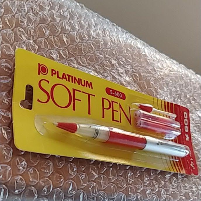 プラチナ万年筆 ソフトペン S-600 赤