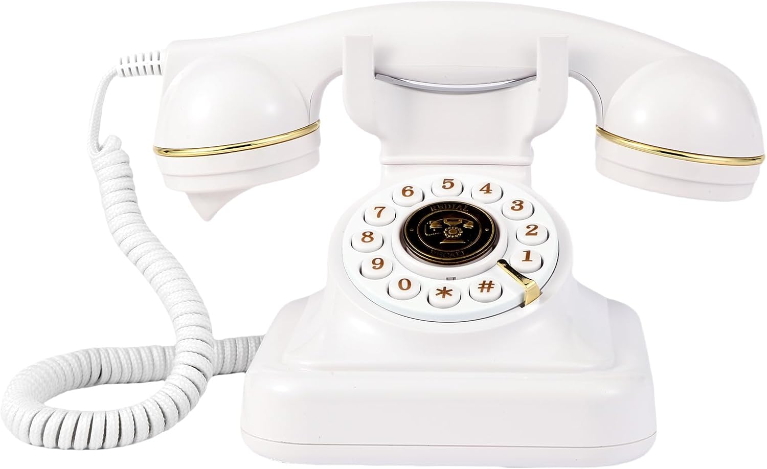 Audio Guest Book Wedding Phone, Audio Guestbook Phone Record Customized Audio Messages Guest Book Alternatives Classic Retro Phone for Parties Birthdays Rentals Confessions Special Occasions (White)