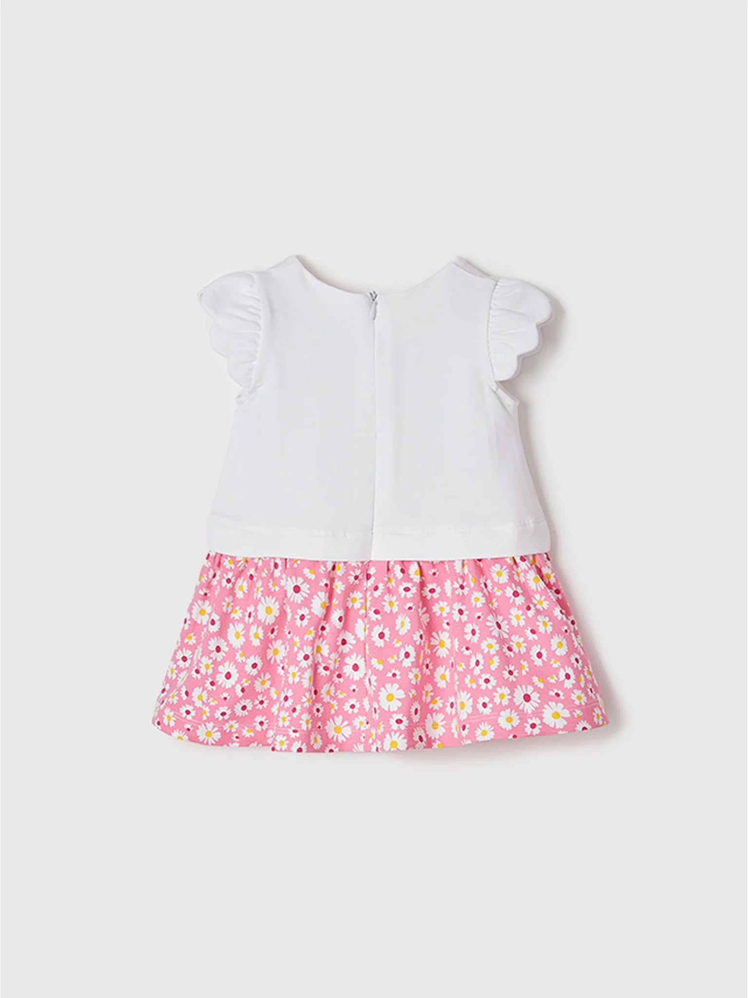 Mayoral 1941 Vestito Estivo Bambina 6-24 Mesi – Rosa con Stampa Bimba e Margherite, Gonna Floreale Ampia, Cotone Leggero, Look Dolce e Comodo Estivo