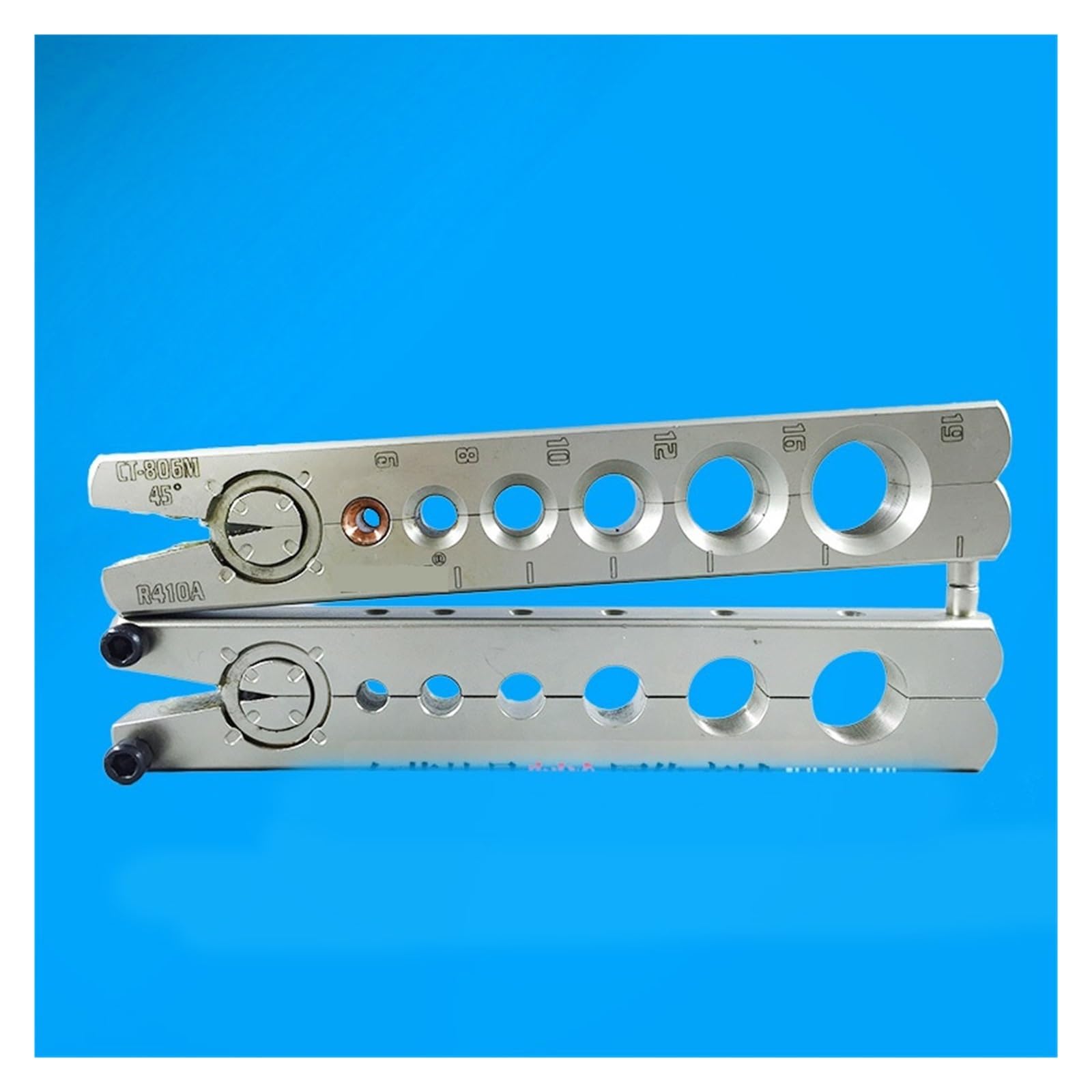 Herramienta de abocardado, Juego de Herramientas Corte y abocardado Tubos WK-806FTL, expansor, Kit Cobre, Alcance expansión 6 a 19 mm
