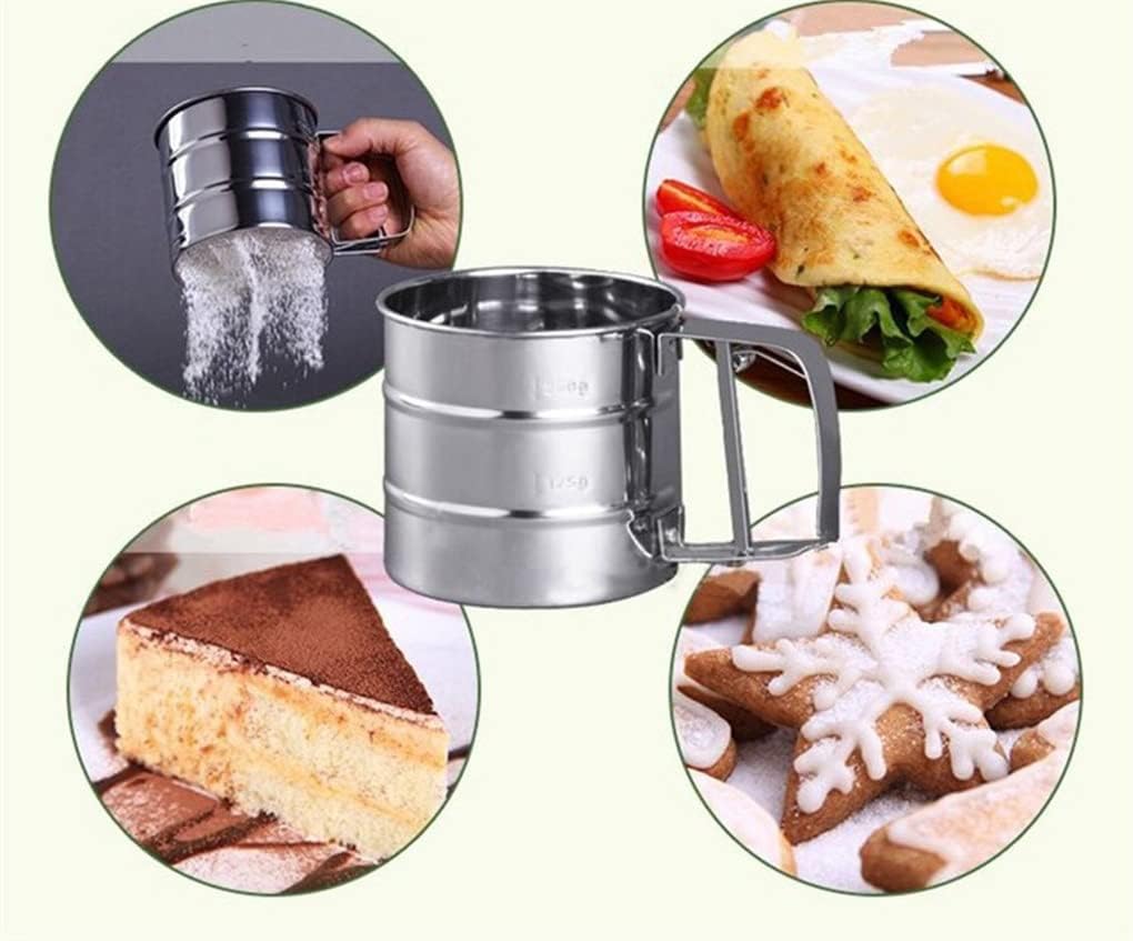 Stainless Steel Flour Sieve Powder Sifter Mesh Kitchen Sugar Baking