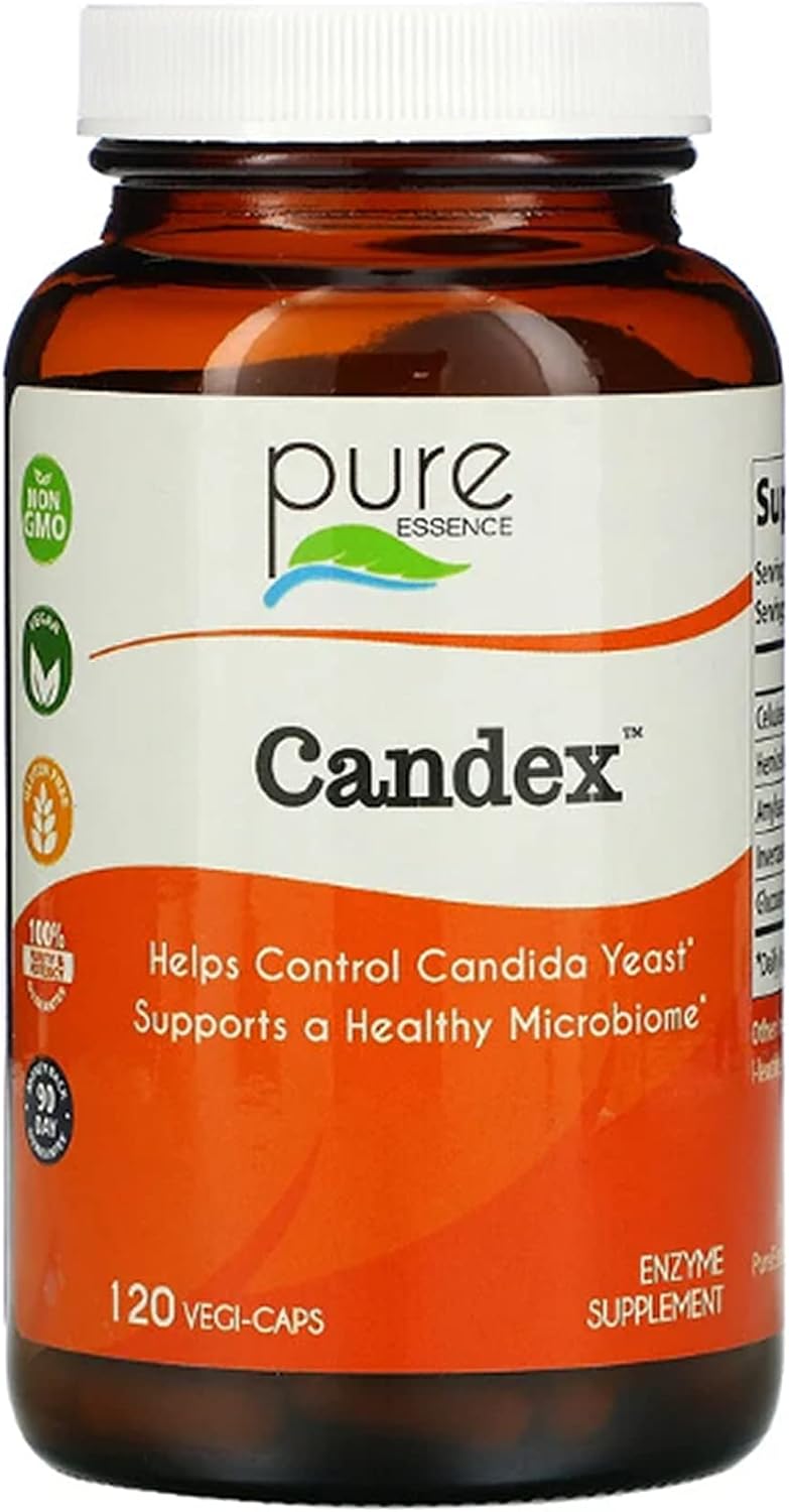 Pure Essence, Candex, Yeast Management System, 120 Veggie Caps : Amazon ...