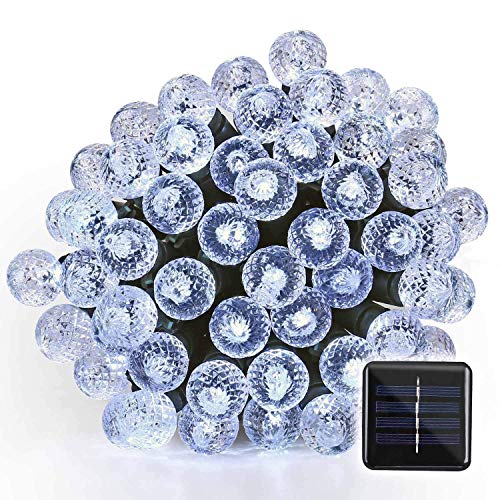 Preisvergleich Produktbild lederTEK, Solar Lichterkette 7m 50LED 2 Linien 8 Modi Diamant Außenlichterkette Weihnachtsbeleuchtung Wasserdicht mit Lichtsensor, Beleuchtung für Haushalt, Innen&Außen, Garten, Weihnachten