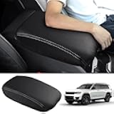 Center Console Armrest Cover for 2021-2025 2026 Jeep Grand Cherokee L Accessories Armrest Cover Anti-Scratch Middle Console Pad Leather Armrest Protector